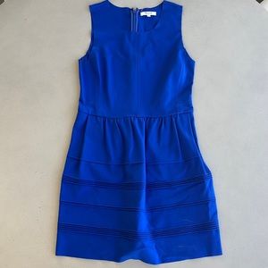 Madewell royal blue stripe detail dress